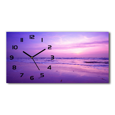 Horloge horizontale Mer au coucher du soleil