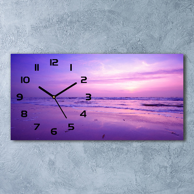 Horloge horizontale Mer au coucher du soleil