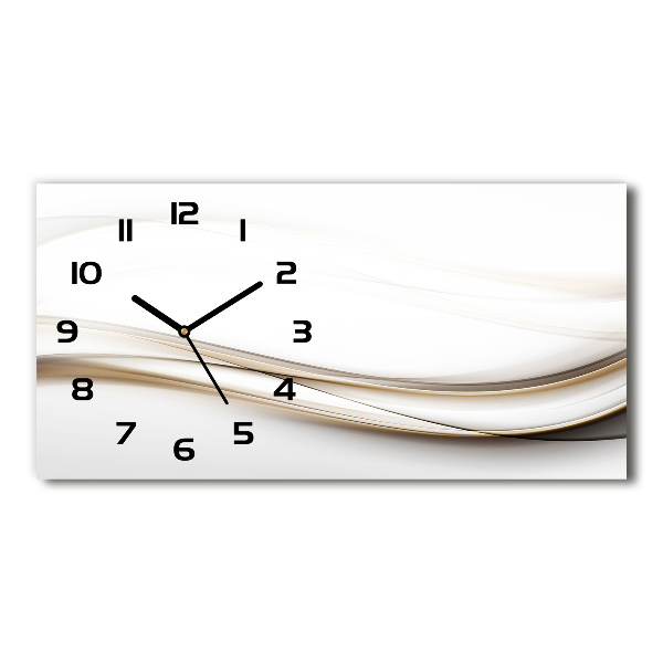 Horloge horizontale en verre Vagues artistiques