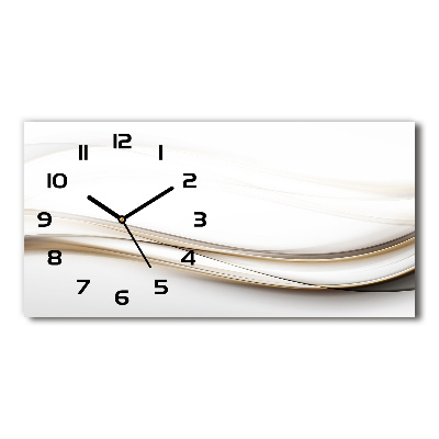 Horloge horizontale en verre Vagues artistiques