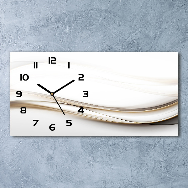Horloge horizontale en verre Vagues artistiques