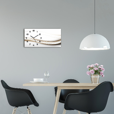 Horloge horizontale en verre Vagues artistiques