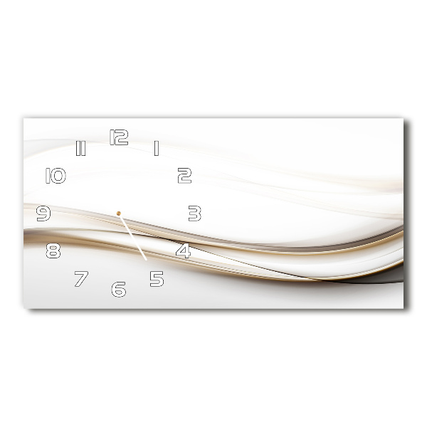 Horloge horizontale en verre Vagues artistiques