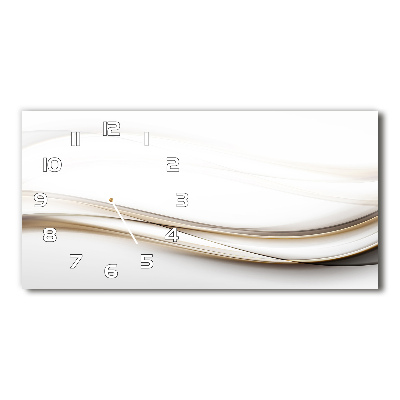 Horloge horizontale en verre Vagues artistiques