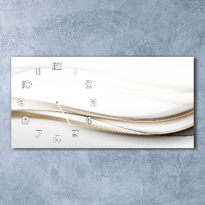 Horloge horizontale en verre Vagues artistiques