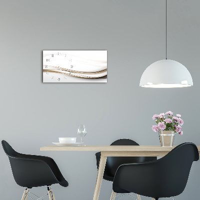 Horloge horizontale en verre Vagues artistiques