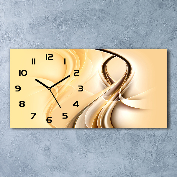 Horloge rectangulaire horizontale Vagues artistiques