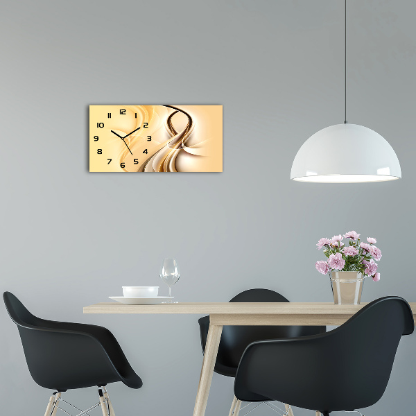 Horloge rectangulaire horizontale Vagues artistiques