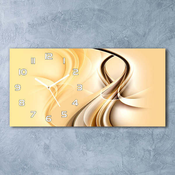 Horloge rectangulaire horizontale Vagues artistiques
