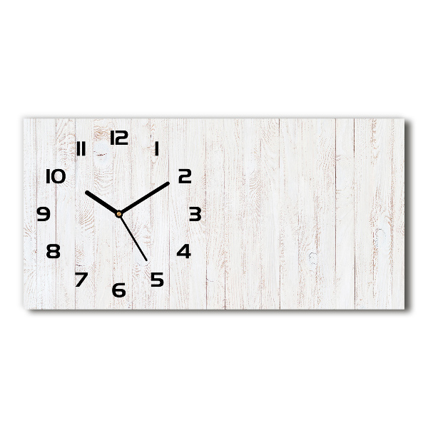 Horloge horizontale en verre Fond en bois