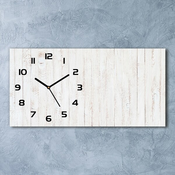 Horloge horizontale en verre Fond en bois