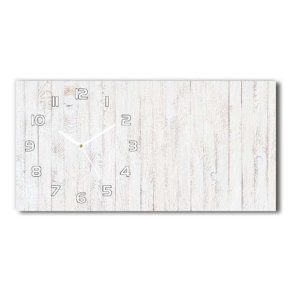 Horloge horizontale en verre Fond en bois