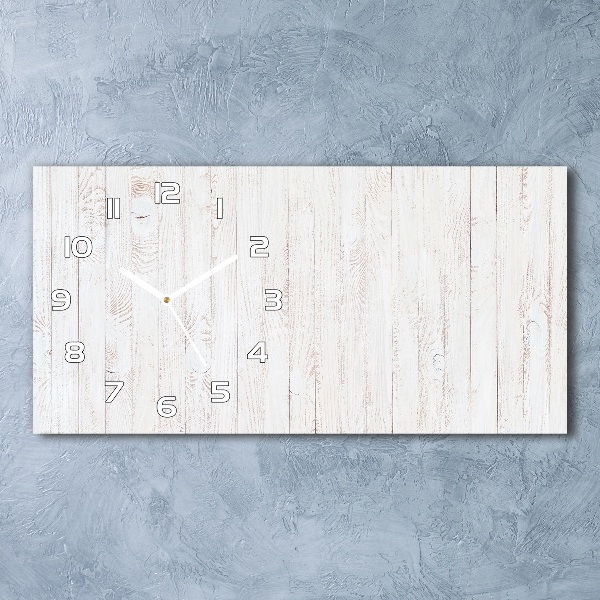 Horloge horizontale en verre Fond en bois