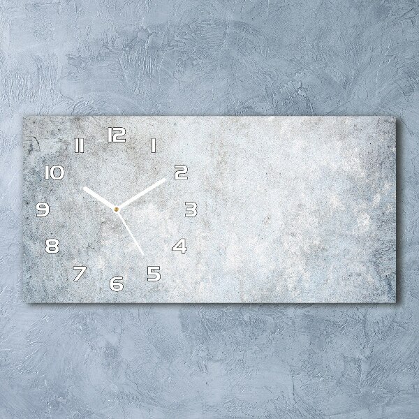 Horloge murale horizontale Fond en béton