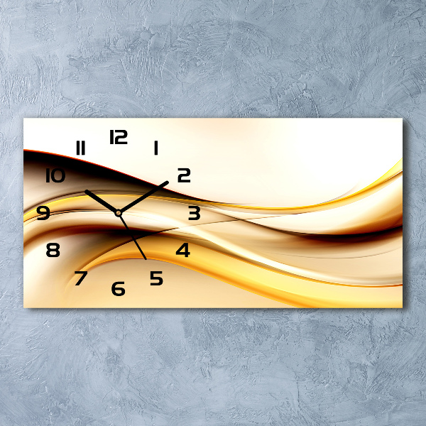 Horloge murale horizontale Motif de la vague
