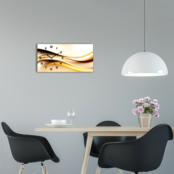 Horloge murale horizontale Motif de la vague