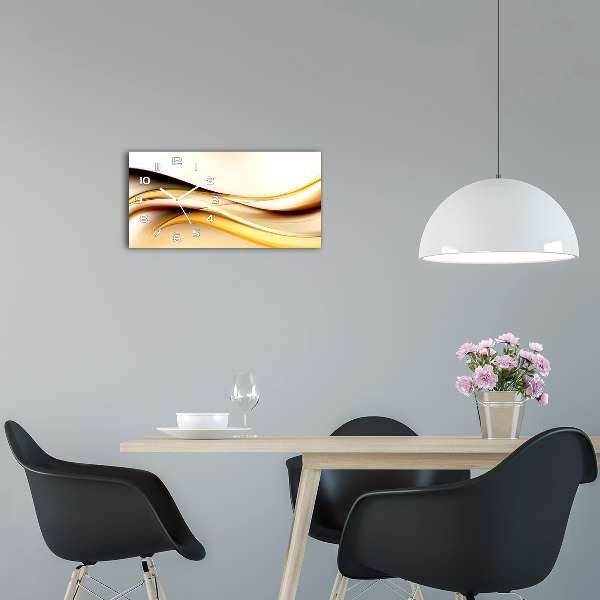 Horloge murale horizontale Motif de la vague