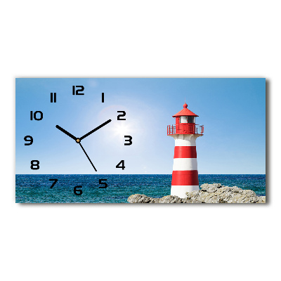 Horloge horizontale en verre Phare