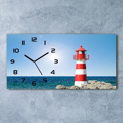Horloge horizontale en verre Phare