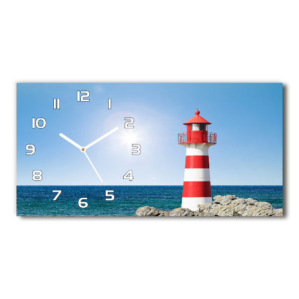 Horloge horizontale en verre Phare