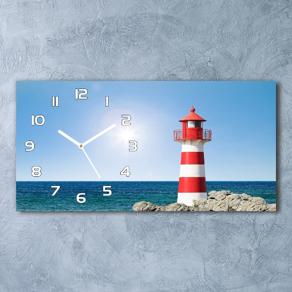 Horloge horizontale en verre Phare