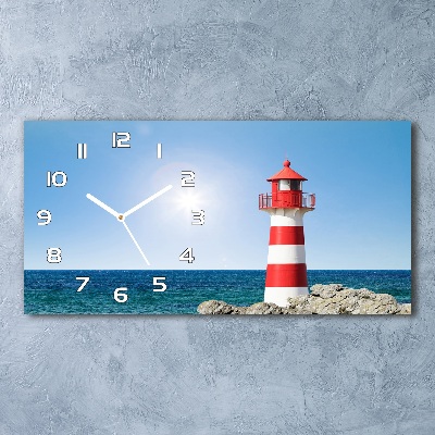 Horloge horizontale en verre Phare