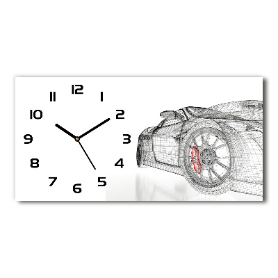 Horloge rectangulaire horizontale Voiture à grille