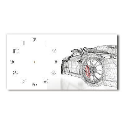 Horloge rectangulaire horizontale Voiture à grille