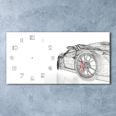 Horloge rectangulaire horizontale Voiture à grille