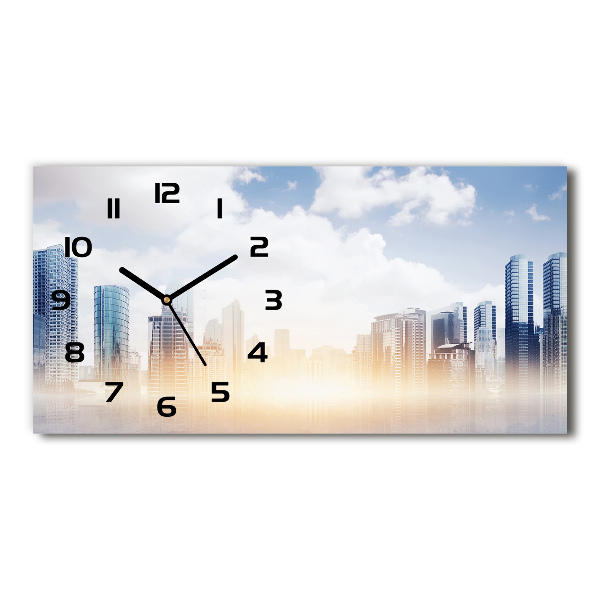 Horloge horizontale en verre Gratte-ciel
