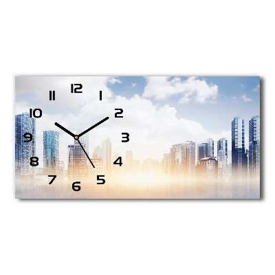Horloge horizontale en verre Gratte-ciel