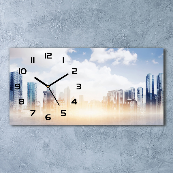 Horloge horizontale en verre Gratte-ciel