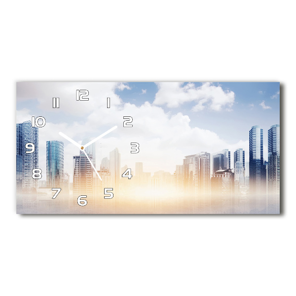 Horloge horizontale en verre Gratte-ciel