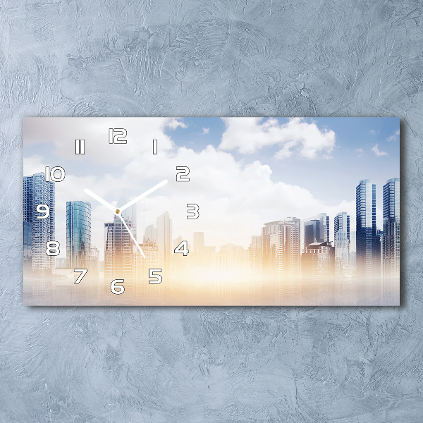 Horloge horizontale en verre Gratte-ciel