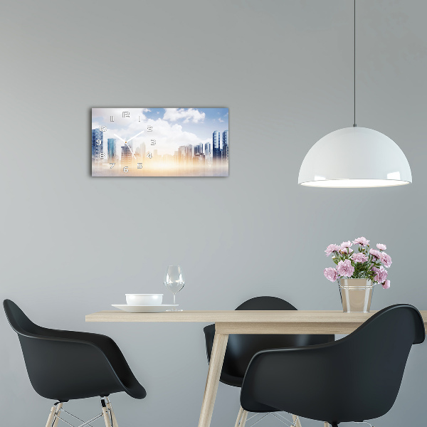 Horloge horizontale en verre Gratte-ciel