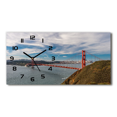 Horloge horizontale en verre Pont de San Francisco ciel nuages