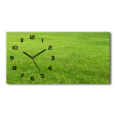 Horloge horizontale Herbe verte