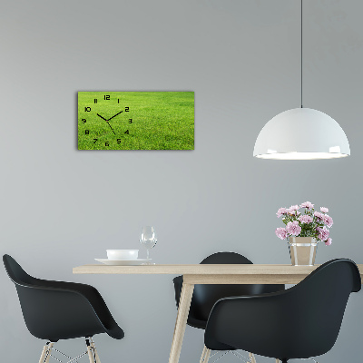 Horloge horizontale Herbe verte