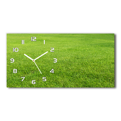 Horloge horizontale Herbe verte