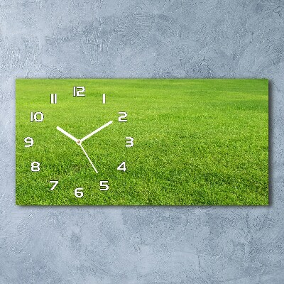Horloge horizontale Herbe verte