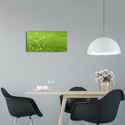 Horloge horizontale Herbe verte