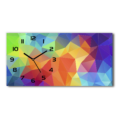Horloge murale horizontale Art géométrique