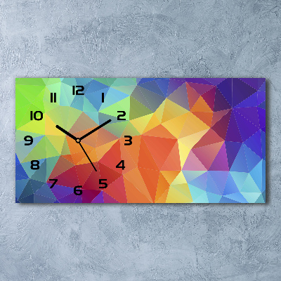 Horloge murale horizontale Art géométrique
