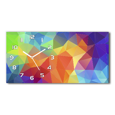 Horloge murale horizontale Art géométrique
