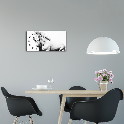 Horloge horizontale Cheval blanc