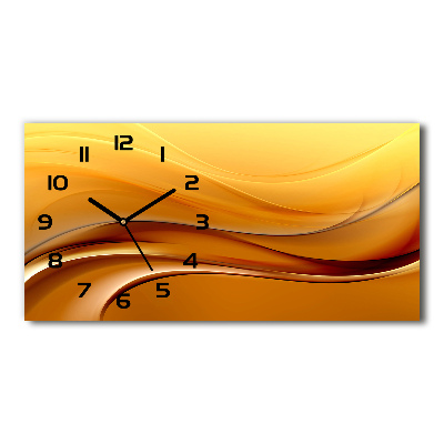 Horloge horizontale en verre Fond de vagues