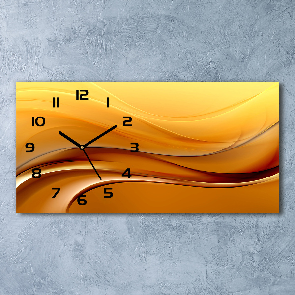 Horloge horizontale en verre Fond de vagues