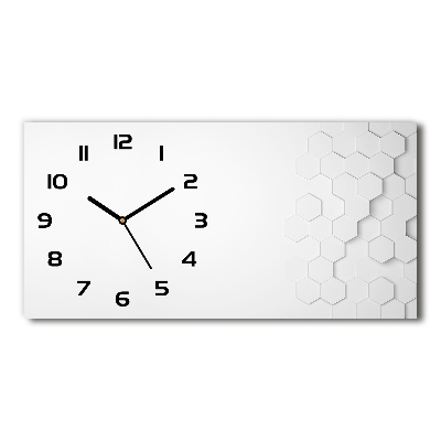 Horloge murale horizontale Fond d'hexagones