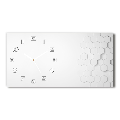 Horloge murale horizontale Fond d'hexagones