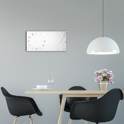 Horloge murale horizontale Fond d'hexagones